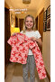 Girl's Red Bow Cotton Pajama Set | Asluna - 3