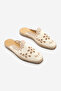 Women's Linen Embroidered Patterned Closed-Front Jute Espadrille Slippers Talune Ecru Linen - 4