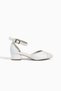 Liora Duo White Genuine Leather & Suede Women's Short Heeled Shoes 34-43 Size Ankle Strap Comfortable - 4