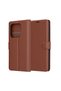 Case for Xiaomi Redmi Note 14 4G (Regional), Leather Folio, shockproof, brown - 6