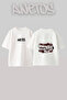Chainsaw Man Design Back Printed Cotton White Oversize T-Shirt