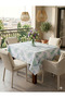 Tablecloth Fiber-Lined Pvc Non-Slip Stain-Resistant Wipeable Kitchen and Garden Table Cover. - 5