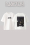 Scream Nightmare Design Back Printed Cotton White Oversize T-Shirt