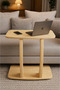 Type C Laptop Stand with Wheels – Seat Side Work Desk, Multi-Purpose Modern Sapphire Oak Side Table - 2