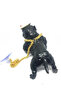 Pitbull Figurine Dog Glovebox Interior Car Ornament Black - 3