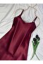 Silky Textured Satin Strap Dress Nightgown - 4