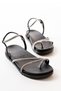 Zri̇n-1101 Premium Black Silver Stone Casual Women's Sandals - 5
