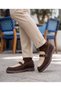 Italian Style Internal and External Natural Leather Nubuck Men's Shoes Brown T14885