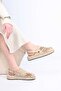 Velcro Poly Sole Laser Printed Genuine Leather Sabo Sandals 341-1128 Women's Sandals - 2