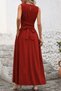 Women's Open Shoulders and Waist Tie Long Aerobin Dress - 3