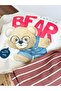 Bear Printed Boys' T-Shirt and Shorts Set - 8