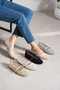 Rivena Women's White Tulle with Embroidery Detail, Square Toe, Top Strap, Flat Sole Mary Jane Ballerinas - 5