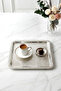 Square Stainless Steel Silver Coffee Presentation Tray-Luxury Serving Tray 22 cm