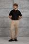 Men's T-Shirt Dp Zippered Polo Black Zippered Slim Fit Polo Collar Knitwear - 3