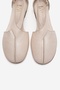 Fable Beige Skin Genuine Leather Open-Sided Women's Ballerina Shoes - 2