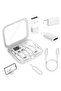 6 in 1 60W Fast Charging Cable Kit with Mirror Phone Stand SIM Tool Travel Case