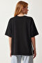 V-Neck Slit Viscose T-Shirt Lrn0039 Black - 3