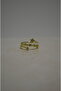 Star Detailed Spiral Gold Steel Ring - 3