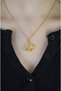 Saturn Gold Steel Necklace with Star Detail