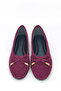 Suede Knitted Bow Detail Comfortable Women's Ballet Flats - 5