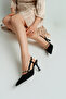 Spr-3627 Stiletto Heel Stone Detailed Slippers - 4