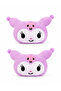Soft Plush Model with Kuromi Figure, Purple Color Side Buckle with Pen Holder - 2 Pcs - 4