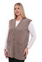 Women's Buttoned Pocketed V-Neck Casual Summer Combed Cotton Mother Vest - 2