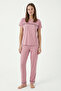 Diana Glamour Viscose Short Sleeve Women's Pajama Set - 2