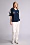 100% Cotton Overshirt Fit V-Neck Printed Short Sleeve T-Shirt H6963Ax26Sm - 2