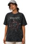 Megadeth Rock Metal Music Band Front Printed Unisex Oversize Vintage Washed T-Shirt - 2