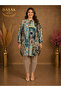 Moda Başak 100% Cotton Woven Patterned Tunic Comfortable Cut Plus Size