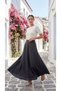 Women's High Waist A-Line Long Maxi Skirt - 3