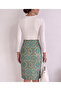 Women's Elastic Waist, Front Slit, Standard Size Sml Compatible, Midi Length Pencil Skirt, Length 70 cm - 4
