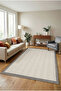 Kilim Wicker Carpet Non-Slip Base Machine Washable Dust-Free Framed Sisal