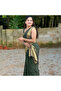 Green Art Silk Polka Dot Saree with Zari Border - MAF3119 | Green - 4
