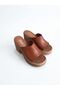 Pera; Taba, 9 cm Platform Heeled Women's Slippers - 2