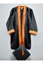 High Quality Orange Striped Graduation Gown and Cap for Primary Class First School and Middle Schools - 3