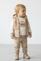 Baby Boy Vest and Teddy Bear Embroidered 3-Piece Set