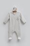 Baby Boy Rainbow Car Print Jumpsuit with Booties 0-9 Months Gray