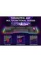 Side-Lit Gaming Desk, Z-Shaped, Carbon Fiber Surface, Cold-Rolled Steel Frame, Cable Management, Cup Holder, Headphone Holder, Colorful Running Lights, Durable Design - 3