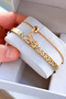 Oval Case Gold Color Women's Wristwatch Steel Band Japanese Movement Gift Special Boxed Hmby2068C1 - 5