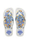 Top Tropicalia Vibes White-Blue-Gold Premium Luxury Women's Patterned Non-Slip Comfortable Beach Flip Flops - 2