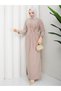 Women's Buckle Detailed Hijab Dress - 6