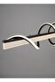 Modern Lighting, Linear Chandelier, Black Color, Length:120 cm, Suitable for living room, dining room, kitchen, Adjustable height - 3