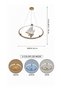 Modern Lighting, Chandelier, Gold Color, 45x15 cm, Light, Ring + butterfly, Suitable for bedroom and living room, Adjustable height - 5