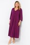 Women's Large Size Purple, Lace Detailed, Cotton Fabric Home Dress 65N39494 - 5