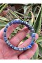 Güleç Natural Stone Lapis Lazuli Flat Capsule Cut Natural Stone Bracelet 10X14 mm - 2