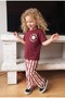 Gingerbread Printed Girls' T-Shirt and Sweatpants Set - 2