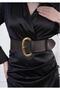 Leather/Gold Buckle Women's Belt Jacket Belt, Pantalon Belt, Dress Belt. - 2