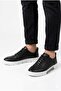Men's Black Genuine Leather Orthopedic Sole Casual Sneaker Shoes - 3